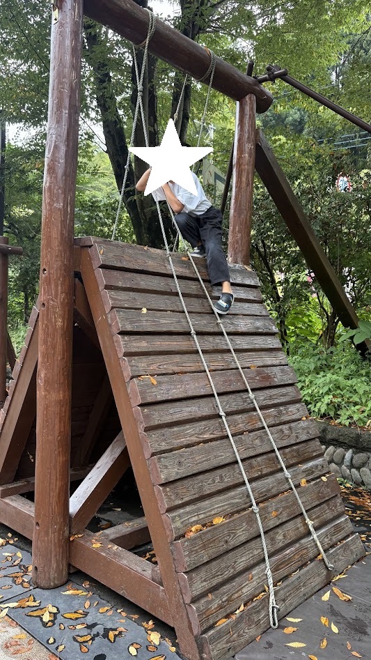 夕やけ小やけふれあいの里のアスレチック