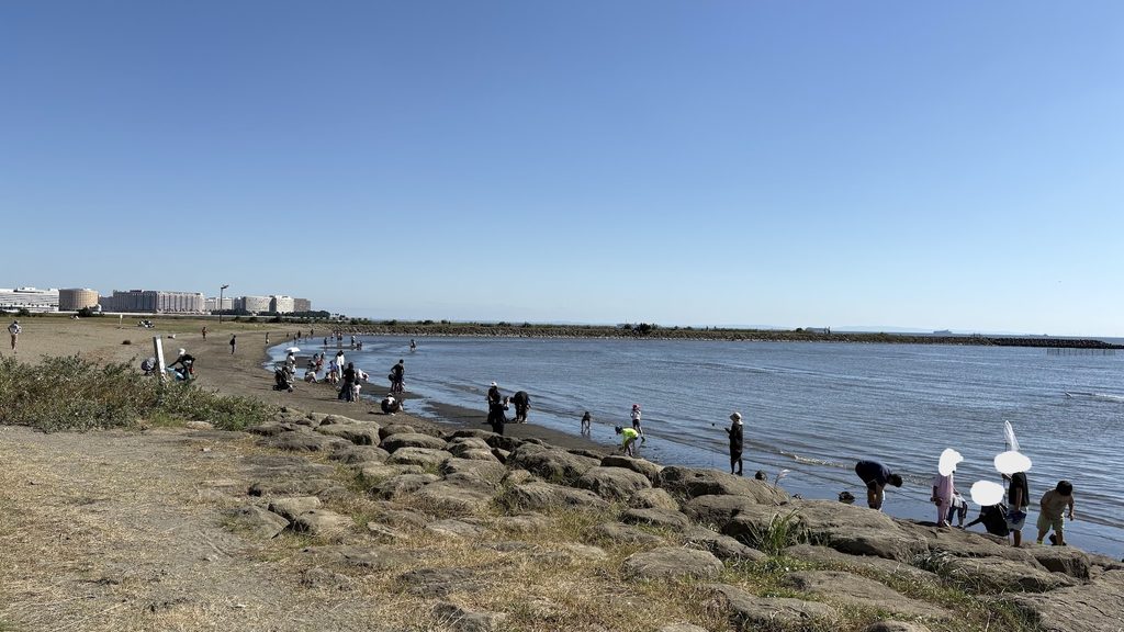 葛西海浜公園の東なぎさの海の様子